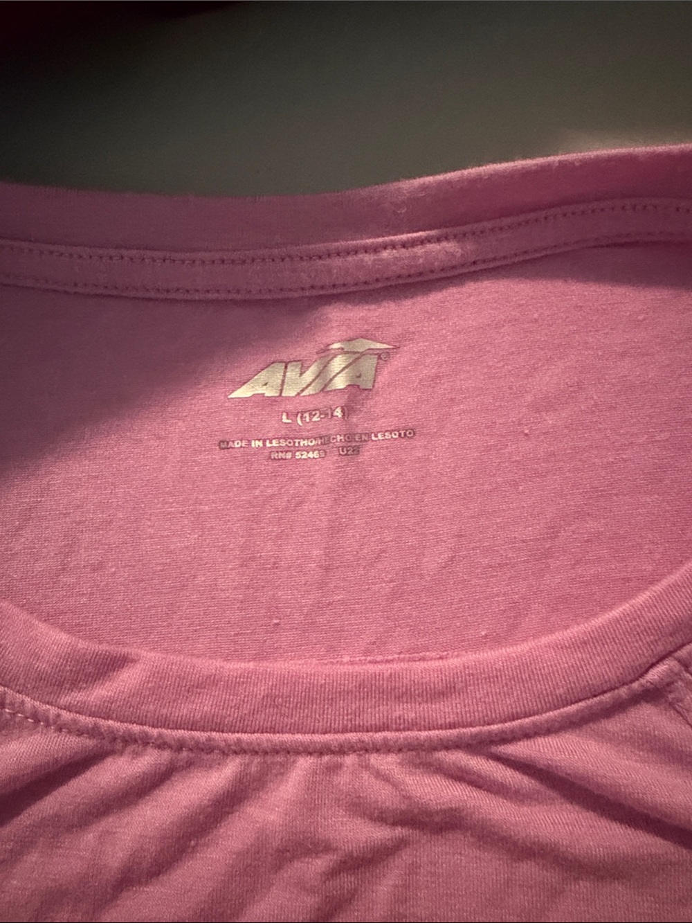 Avia Light Pink Scoop Neck Top
